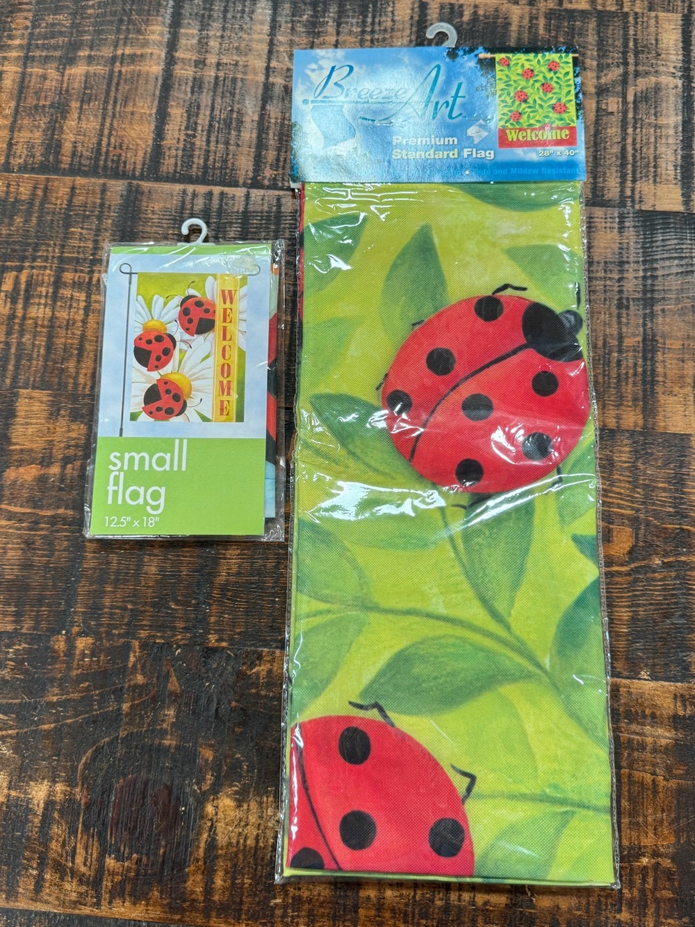 Ladybug Garden & House Welcome Flags